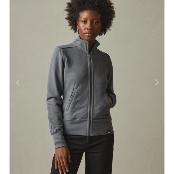 American Giant Womens Jacket Medium Gray  Moto Full Zip - Picture 7 of 7